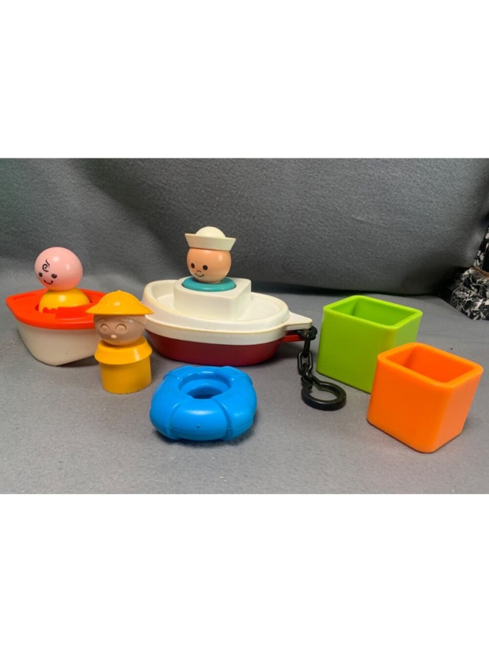 Fisher-Price Vintage Little People Boat Playset Figures & Accessories